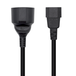 Adaptador Alimentación Aisens A132-0467- C14 Macho - CEE7 Hembra- 25cm- Negro