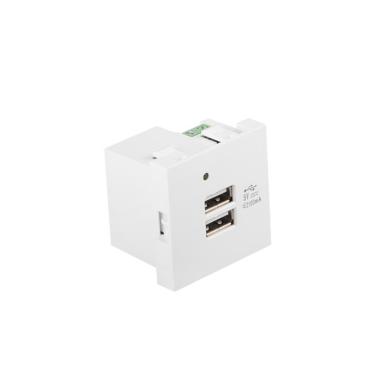 ROSETA PARED LANBERG 230V 2 X USB 5V 2-1A BLANCO