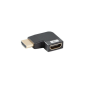 ADAPTADOR 8K LANBERG HDMI(M) A HDMI(H) ANGULO IZQUIERDA ALUMINIO PLATA