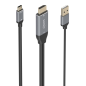 Cable Conversor Aisens A109-0871- HDMI Macho- USB Macho - USB Tipo-C Macho- 1-8m- Negro