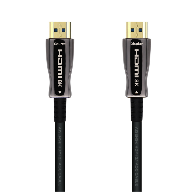 Cable HDMI 2-1 AOC 8K Aisens A153-0517- HDMI Macho - HDMI Macho- 20m- Negro