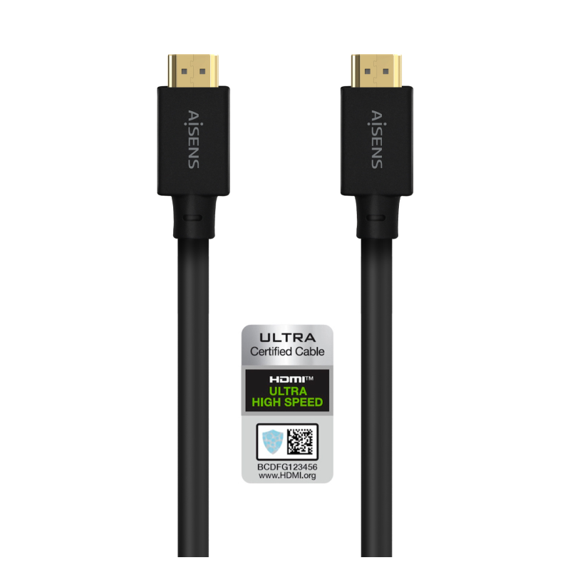 CABLE HDMI AISENS V2-1 ULTRA ALTA VELOCIDAD 8K60HZ M-M 5-0M NEGRO