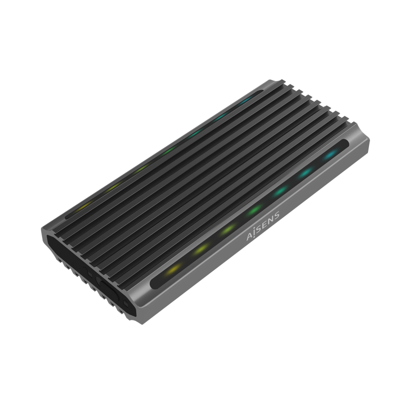 CAJA EXTERNA AISENS M-2 RGB GAMING SATA NVME A USB3-1 GEN2 GRIS