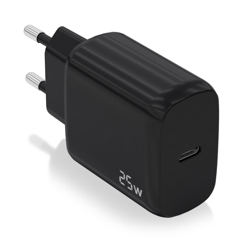 CARGADOR AISENS USB-C PD3-0 1 PUERTO 1XUSB-C 25W NEGRO