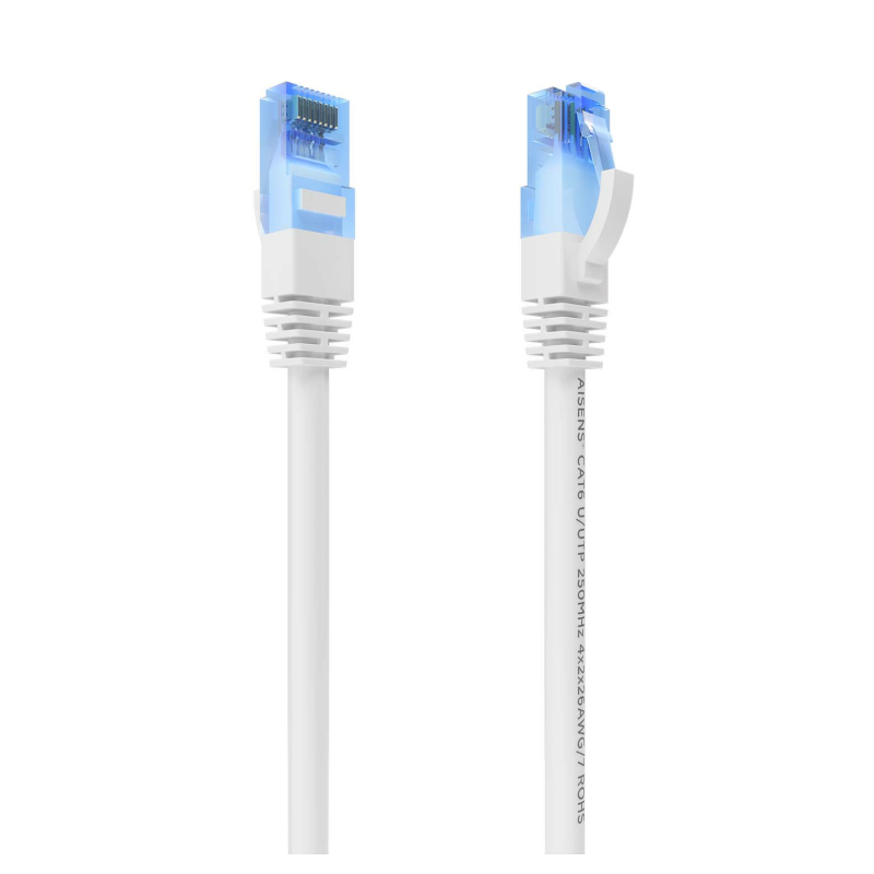 CABLE RED AISENS LATIGUILLO RJ45 CAT-6 UTP AWG26 CCA BLANCO 1-0M