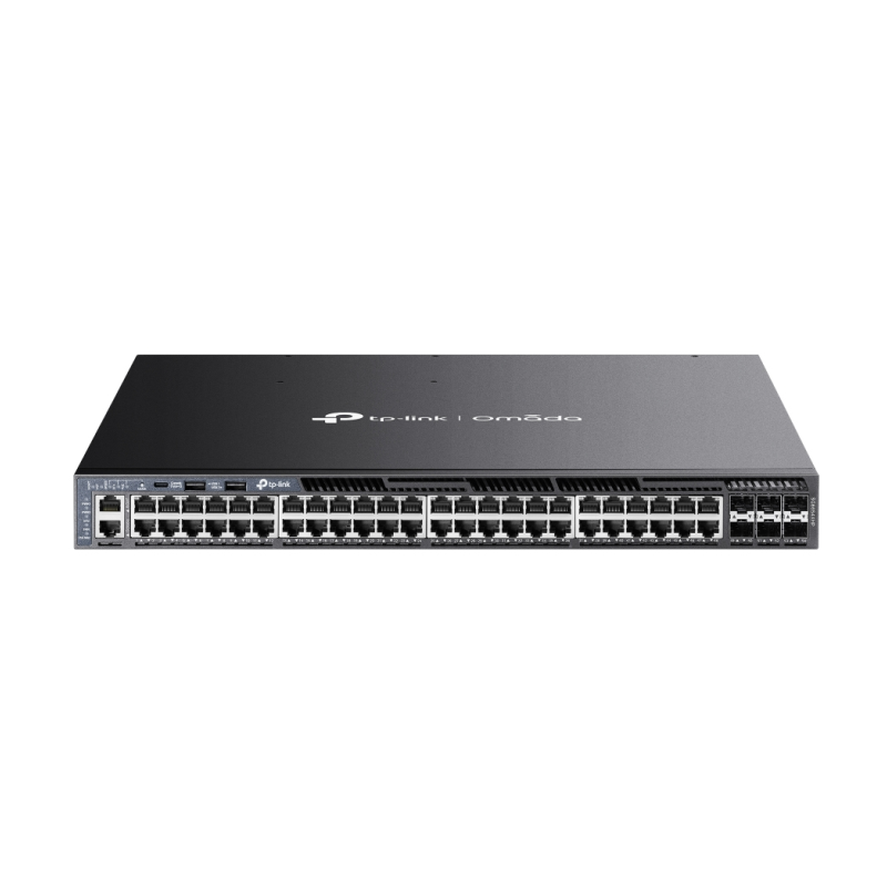 OMADA 48-PORT GIGABIT STACKABLE L3 MANAGED POE+ SWITCH WITH 6 10G SLOTS