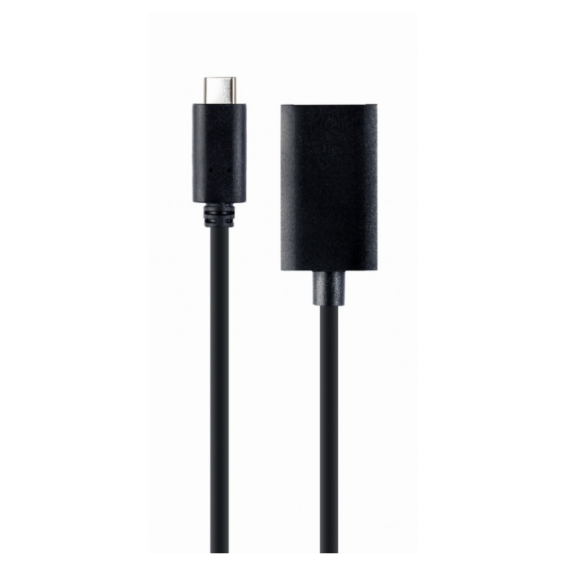 CABLE ADAPTADOR USB TIPO-C A DISPLAYPORT 4K 15 CM NEGRO