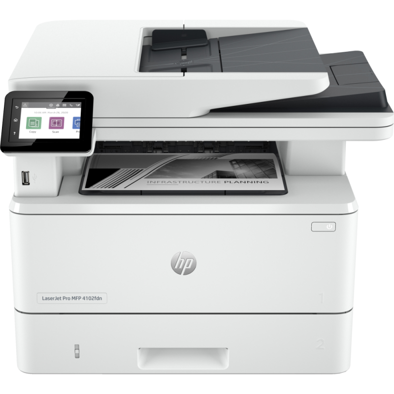 Multifunción Láser Monocromo HP Laserjet Pro 4102FDN Fax- Dúplex- Blanca