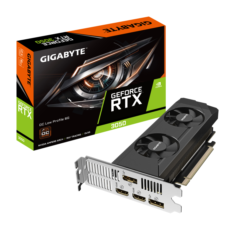 TARJETA GRAFICA GIGABYTE RTX 3050 EAGLE OC 6GB LOW PROFILE