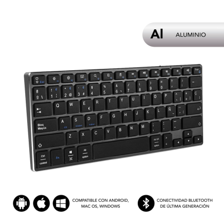 Teclado Compacto Inalámbrico por Bluetooth Subblim Advance Compact- Gris