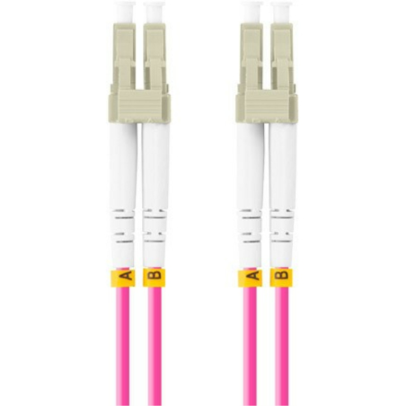 CABLE FIBRA OPTICA LANBERG 0-5 M MULTI LC-UPC-LC-UPC DUPLEX OM4 50-125 LSZH VI