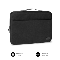 FUNDA PORTATIL SUBBLIM ELEGANT LAPTOP SLEEVE 15,6" BLACK