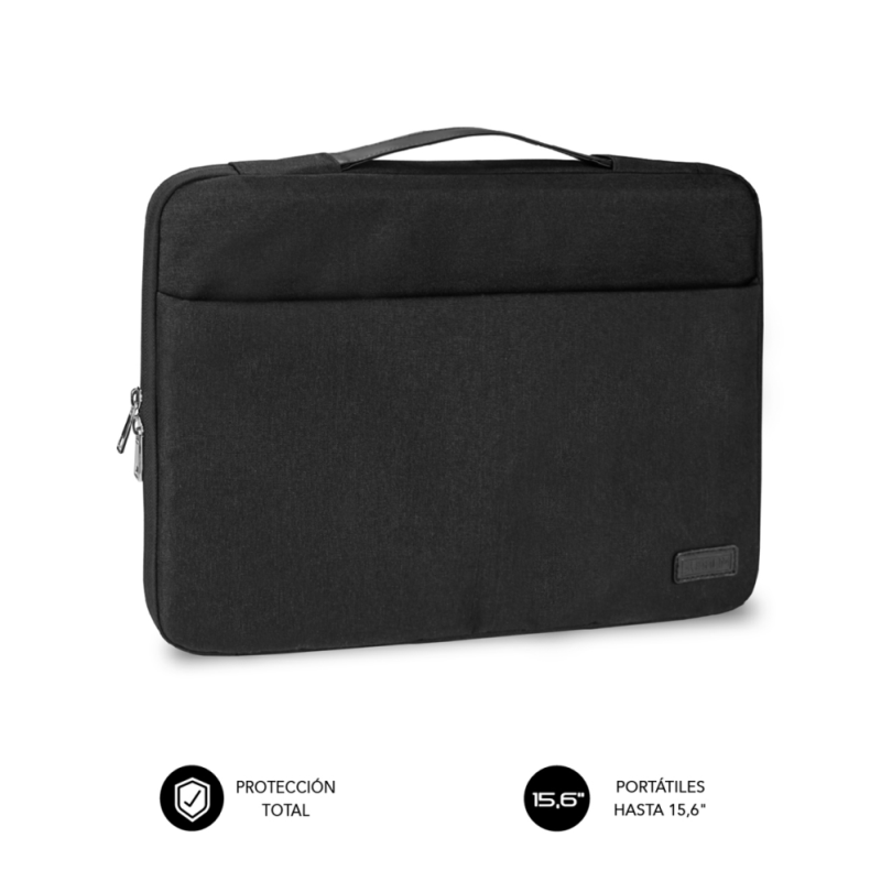 Maletín Subblim Elegant Laptop Sleeve para Portátiles hasta 15-6"- Negro