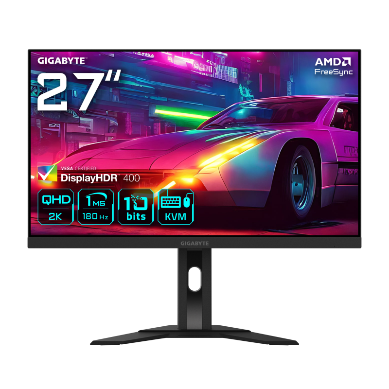 MONITOR GAMING GIGABYTE M27QA ICE 27" 2560x1440 QHD SS IPS BLANCO