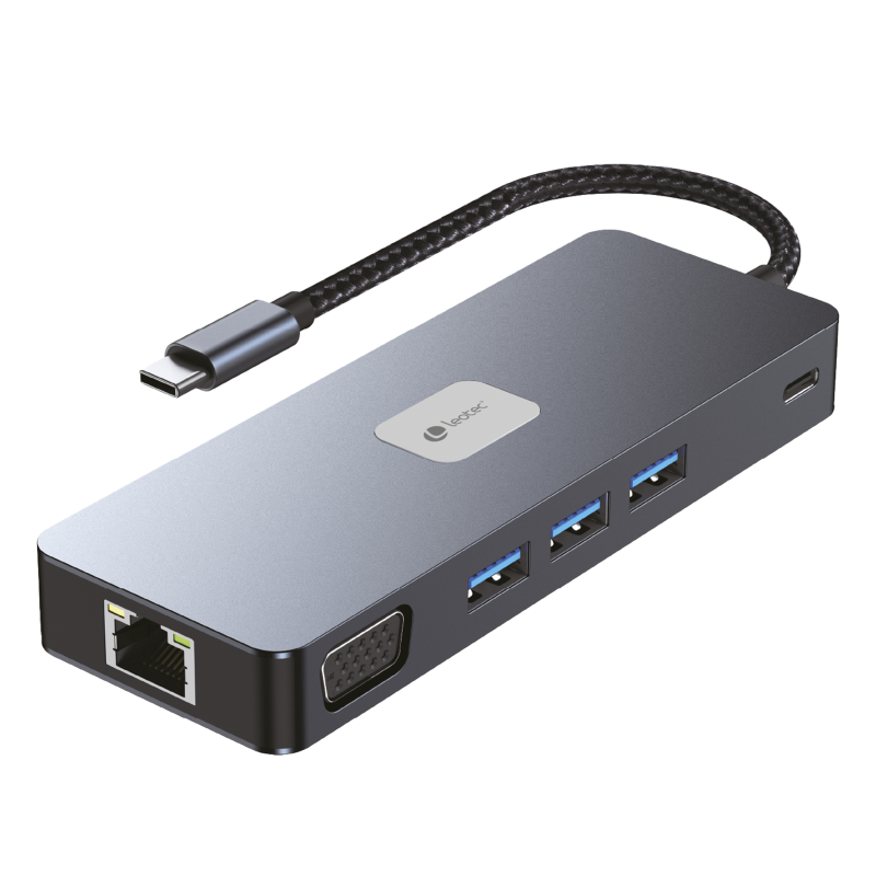 LEOTEC DOCKING STATION 11-1 PLUS 1USB-C PD100 3USB3-2 HDMI VGA GGL LECTJSD MCSD