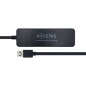 HUB AISENS USB 3-0 TIPO A M-4XTIPO A H NEGRO 30CM