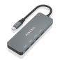 HUB AISENS USB 3-2 GEN2 10G USB-C-M-4XUSB-C-H 15CM GRIS