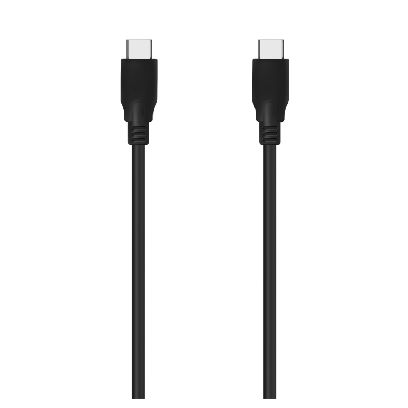 Cable USB 3-2 Tipo-C Aisens A107-0701 20GBPS 5A 100W- USB Tipo-C Macho - USB Tipo-C Macho- 60cm- Negro