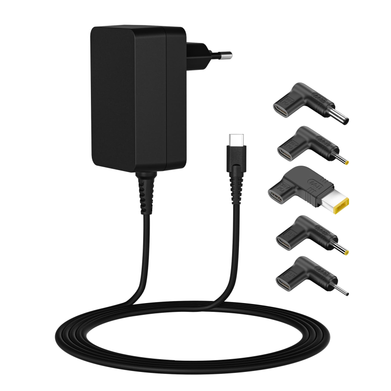 CARGADOR LEOTEC NOTEBOOK USB-C 45W + 5 PUNTAS