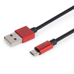 CABLE MAILLON PREMIUM MICRO USB 2-4 ALUMINIO ROJO 1M