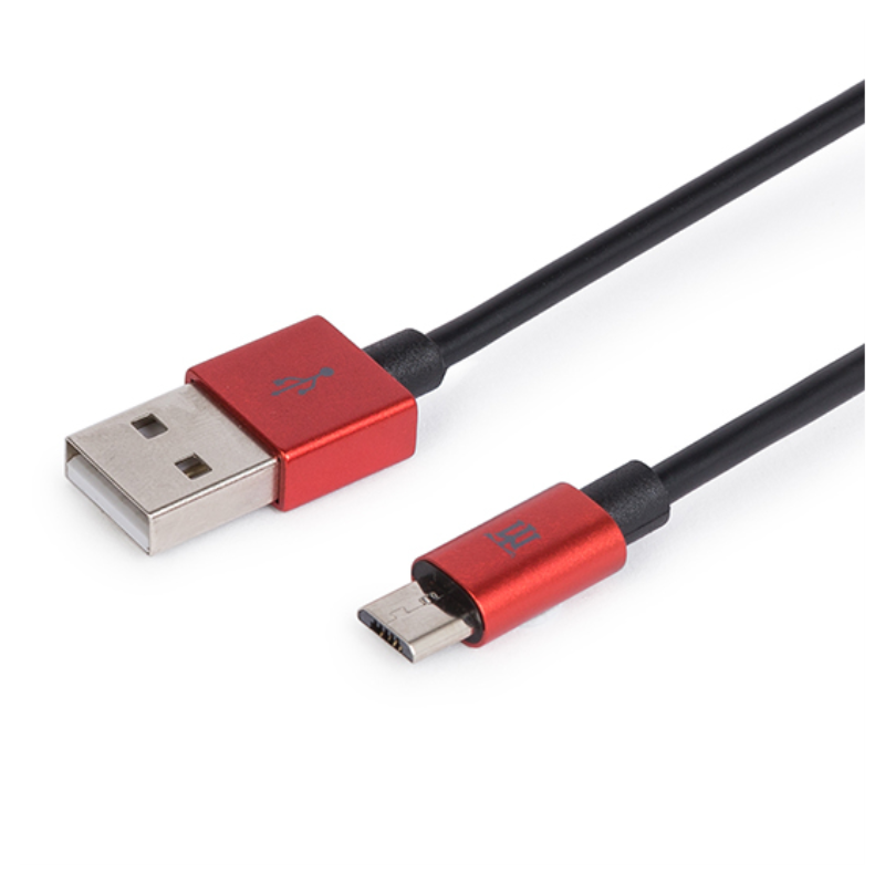 CABLE MAILLON PREMIUM MICRO USB 2-4 ALUMINIO ROJO 1M