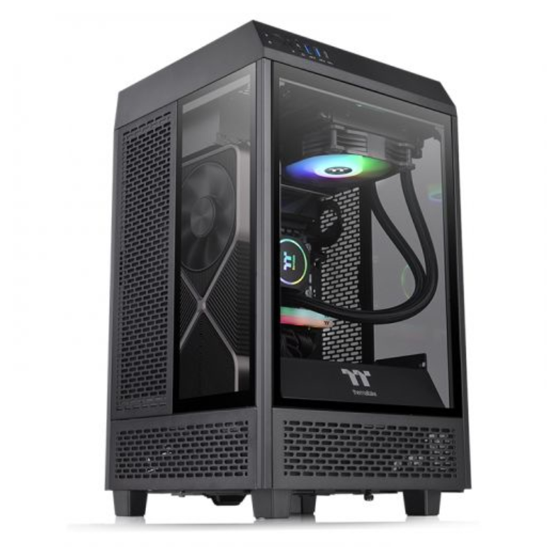 CAJA THERMALTAKE THE TOWER 100 MINI-ITX 2XUSBA 3-2 SIN FUENTE NEGRO