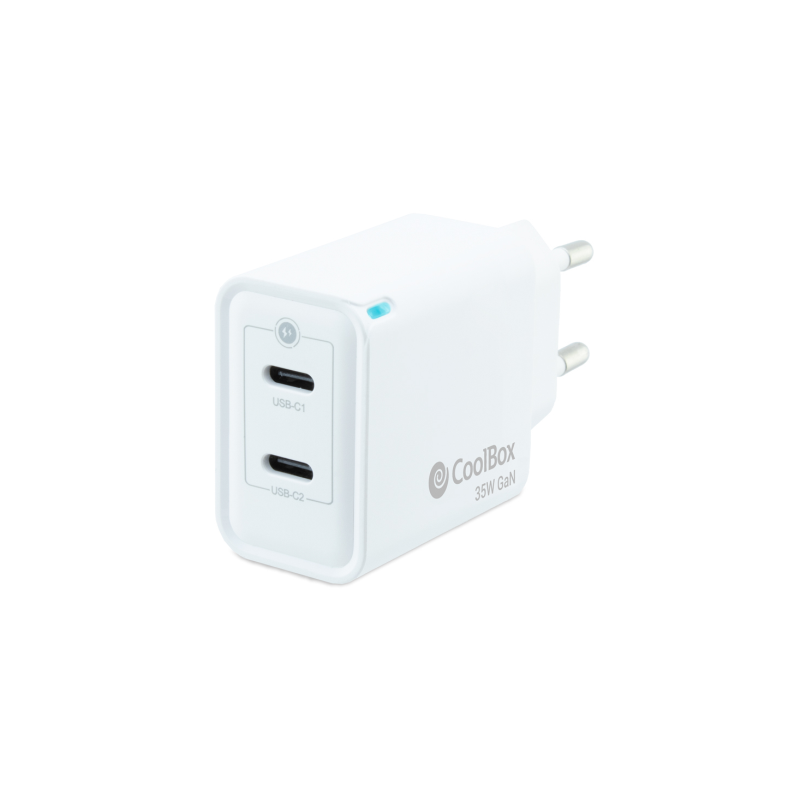 CARGADOR COOLBOX GAN 35W USB-C-USB-C PARED