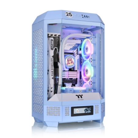 CAJA THERMALTAKE THE TOWER T300 HYDRANGEA BLUE ATX 2XUSB 3-0 SIN FUENTE AZUL