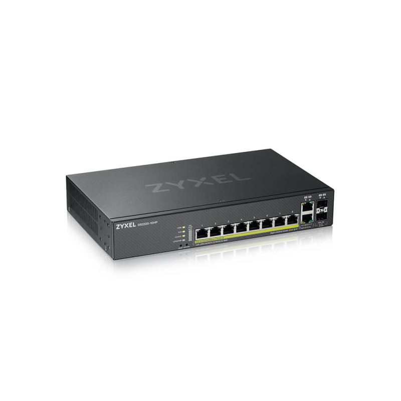 SWITCH ZYXEL GS2220-10HP CPNT8 PORT GB L2 POE+ SWITCH