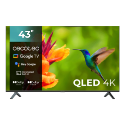 TELEVISIONN QLED 43" CECOTEC 4K UHD GOOGLE TV HDMI USB GOOGLE CHROMECAST