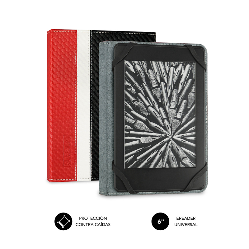 FUNDA TABLET SUBBLIM CLEVER EBOOK CASE 6" RED