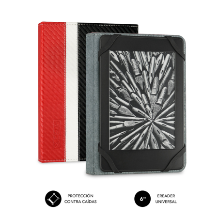 FUNDA TABLET SUBBLIM CLEVER EBOOK CASE 6" RED