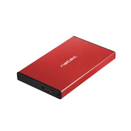 CAJA EXTERNA NATEC RHINO GO DISCO DURO 2,5" USB 3-0 SATA ROJA