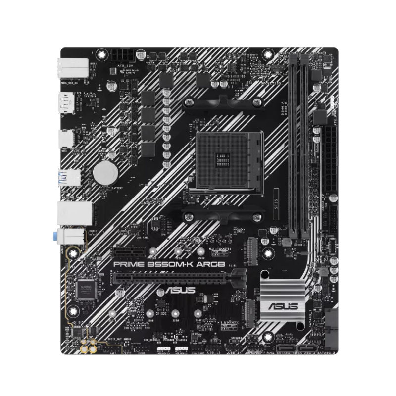 PLACA BASE ASUS PRIME B550M-K ARGB AM4 MATX 2XDDR4