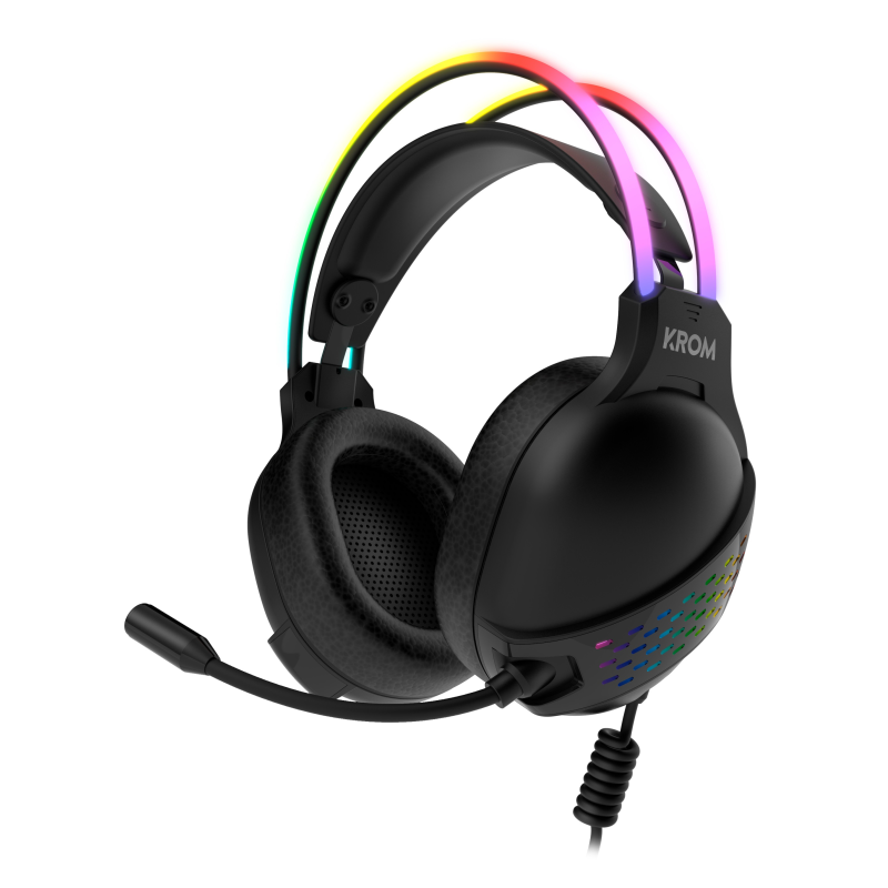 AURICULAR GAMING STEREO KROM KLAIM RGB LED