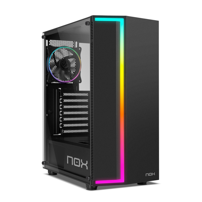 CAJA NOX INFINITY GAMA rgbRAINBOW ATX 1XUSB3-0 2XUSB2-0 NEGRO RGB