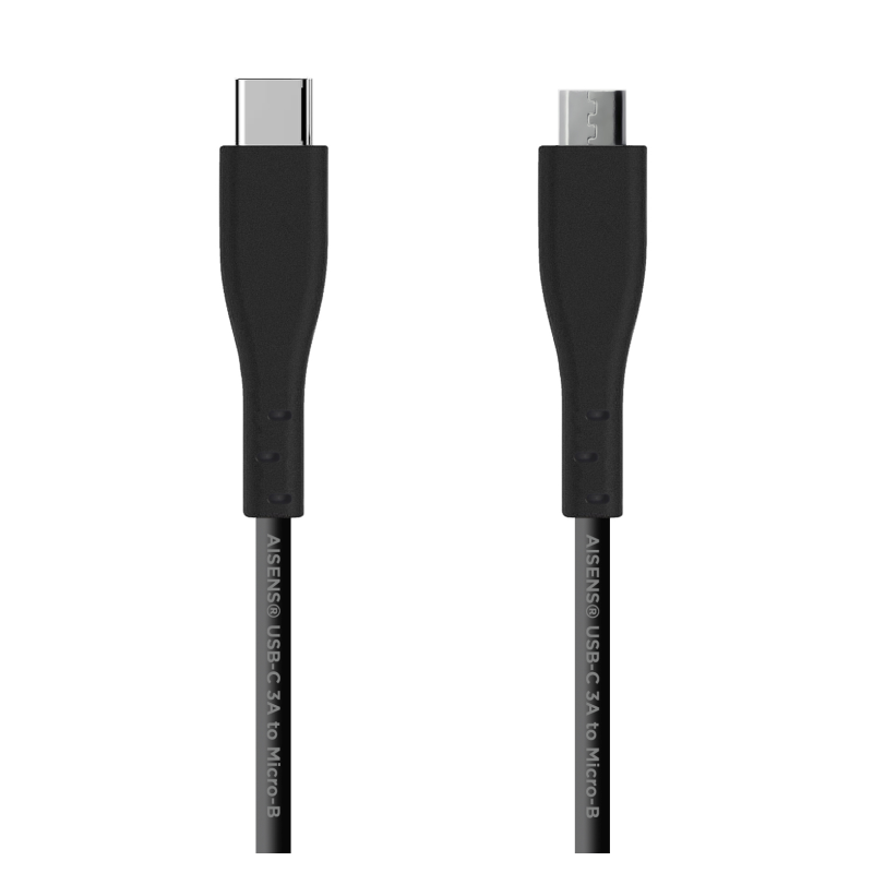 AISENS CABLE USB 2-0 3A TIPO USB-C M-MICRO B M NEGRO 2-0M