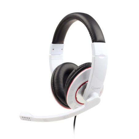 AURICULARES ESTEREO GEMBIRD BLANCO BRILLANTE