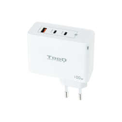 CARGADOR DE PARED TOOQ GaN 2xUSB-C-PD USB-A-QC 100W