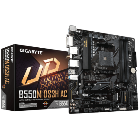 PLACA BASE GIGABYTE B550M DS3H AC AM4 MATX 4XDDR4