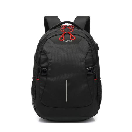 MOCHILA EWENT PARA PORTATIL 15-6'' NEGRA CON CONEXION USB