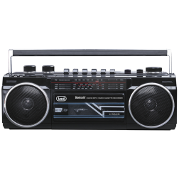 RADIO GRABADORA PORTÁTIL USB SD BLUETOOTH CASSETTE TREVI RR 501 BT NEGRO