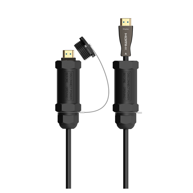 Cable HDMI con Armadura 2-1 AOC 8K Aisens A153-0612- HDMI Macho - HDMI Macho- 30m- Negro