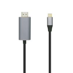 Cable Conversor Aisens A109-0392- USB Tipo-C Macho - HDMI Macho- 0-8m- Negro