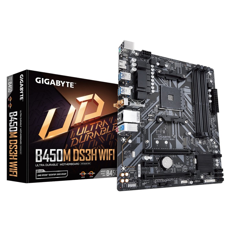 PLACA BASE GIGABYTE B450M DS3H WIFI AM4 MATX 4XDDR4