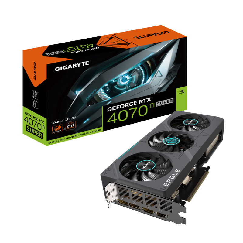 TARJETA GRAFICA GIGABYTE RTX 4070 TI SUPER EAGLE OC 16GB