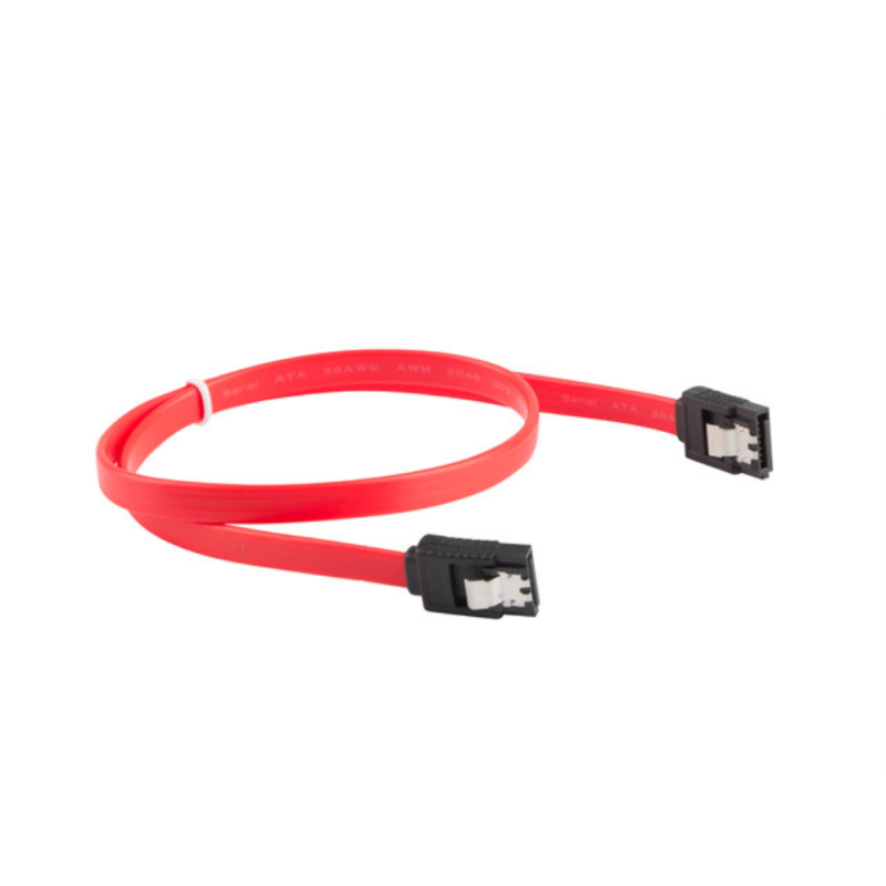 CABLE SATA III LANBERG 6GB-S HEMBRA HEMBRA CLIP METAL 30CM ROJO