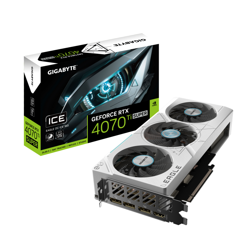 TARJETA GRAFICA GIGABYTE RTX 4070 TI SUPER EAGLE OC ICE 16GB