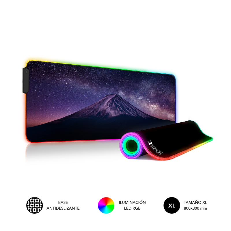 ALFOMBRILLA SUBBLIM MOUSE PAD PREMIUM LED RGB MOUNT 800X300X4