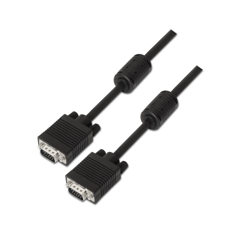 CABLE AISENS SVGA CON FERRITA HDB15-M-HDB15-M NEGRO 6-0M